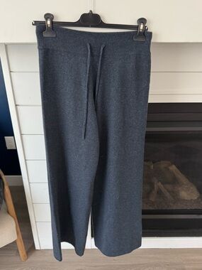 Lisa Yang The Sofi Trousers Cashmere Size 0 NWT Wide Leg US Sz XS Night Fall